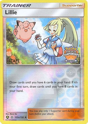 Lillie - 215a/156 (Regional Championships) [Staff] 125a/156 - Promo - Reverse Holofoil