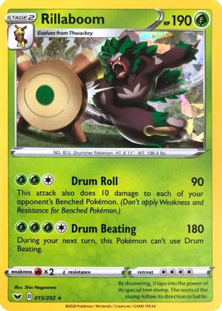 Rillaboom 015/202 - Holo Rare - Holofoil