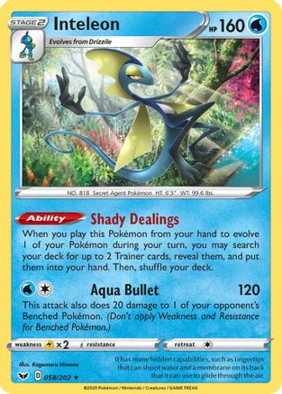 Inteleon (058) 058/202/202 - Holo Rare - Holofoil