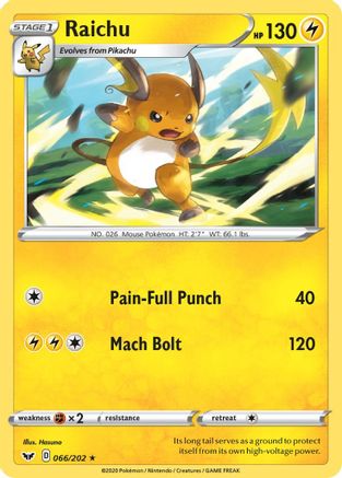 Raichu 066/202/202 - Rare