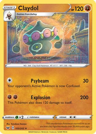 Claydol 103/202/202 - Rare