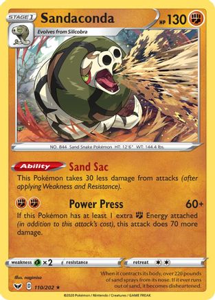 Sandaconda (110) 110/202/202 - Holo Rare - Holofoil