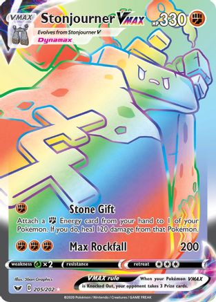 Stonjourner VMAX (Secret) 205/202/202 - Secret Rare - Holofoil