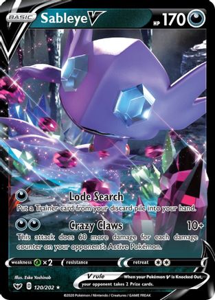 Sableye V 120/202/202 - Ultra Rare - Holofoil