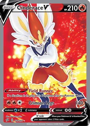 Cinderace V (Full Art) 178/192/192 - Ultra Rare - Holofoil
