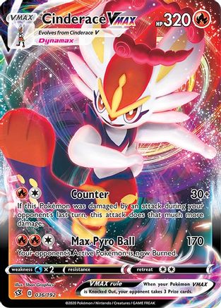 Cinderace VMAX 036/192/192 - Ultra Rare - Holofoil