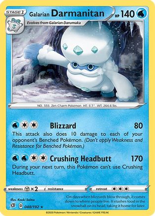 Galarian Darmanitan 048/192/192 - Rare