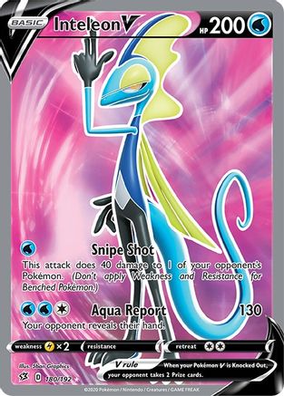 Inteleon V (Full Art) 180/192/192 - Ultra Rare - Holofoil