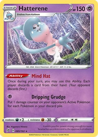Hatterene 085/192/192 - Holo Rare - Holofoil