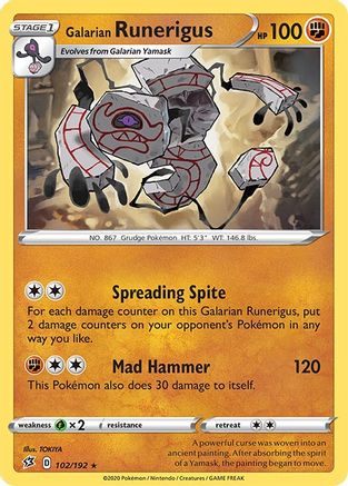 Galarian Runerigus 102/192/192 - Rare
