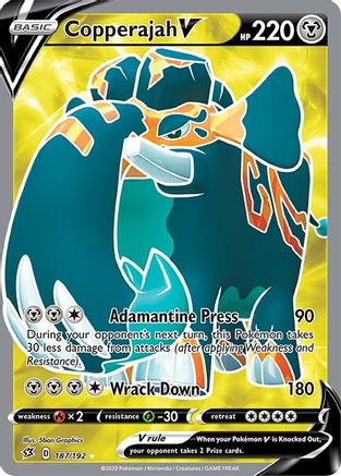 Copperajah V (Full Art) 187/192/192 - Ultra Rare - Holofoil