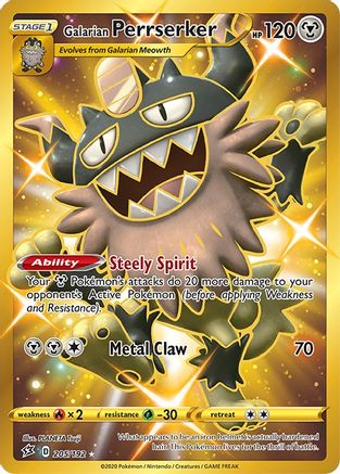 Galarian Perrserker (Secret) 205/192/192 - Secret Rare - Holofoil