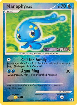Manaphy 009/130 - Promo - Reverse Holofoil