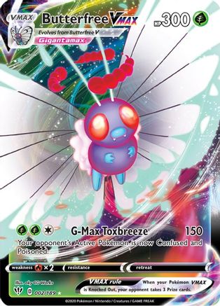 Butterfree VMAX 002/189/189 - Ultra Rare - Holofoil