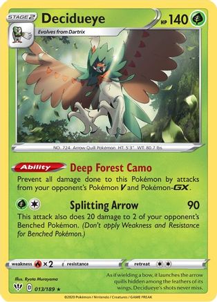 Decidueye 013/189/189 - Holo Rare - Holofoil