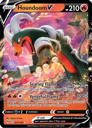 Houndoom V 021/189/189 - Ultra Rare - Holofoil