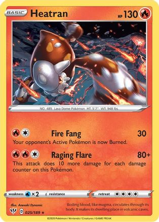 Heatran 025/189/189 - Holo Rare - Holofoil