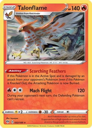 Talonflame 032/189/189 - Rare