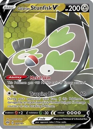 Galarian Stunfisk V (Full Art) 184/189/189 - Ultra Rare - Holofoil