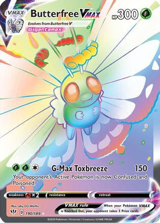 Butterfree VMAX (Secret) 190/189/189 - Secret Rare - Holofoil