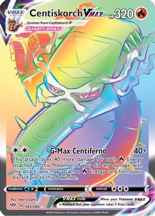 Centiskorch VMAX (Secret) 191/189/189 - Secret Rare - Holofoil
