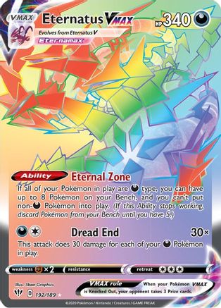 Eternatus VMAX (Secret) 192/189/189 - Secret Rare - Holofoil