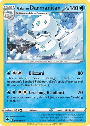 Galarian Darmanitan (44) 044/189/189 - Rare