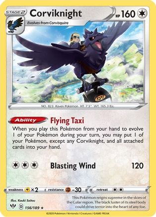 Corviknight 156/189/189 - Holo Rare - Holofoil