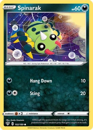 Spinarak 102/189/189 - Common