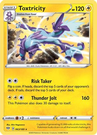 Toxtricity 063/189/189 - Holo Rare - Holofoil