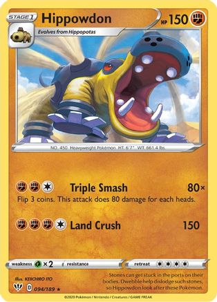 Hippowdon 094/189/189 - Rare