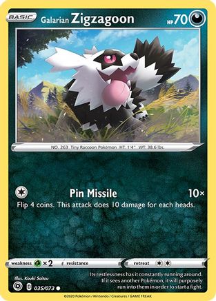 Galarian Zigzagoon 035/73/73 - Common