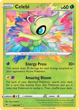 Celebi 009/185/185 - Amazing Rare - Holofoil