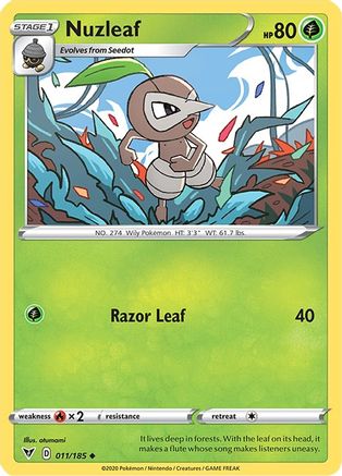 Nuzleaf 011/185/185 - Uncommon