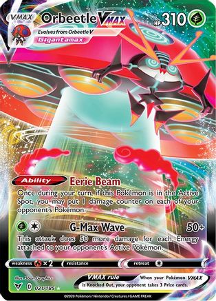 Orbeetle VMAX 021/185/185 - Ultra Rare - Holofoil