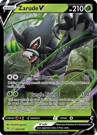 Zarude V 022/185/185 - Ultra Rare - Holofoil
