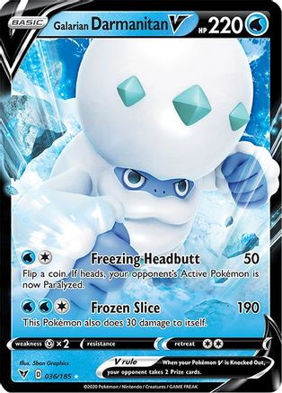 Galarian Darmanitan V 036/185/185 - Ultra Rare - Holofoil