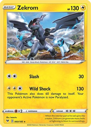 Zekrom 060/185/185 - Holo Rare - Holofoil