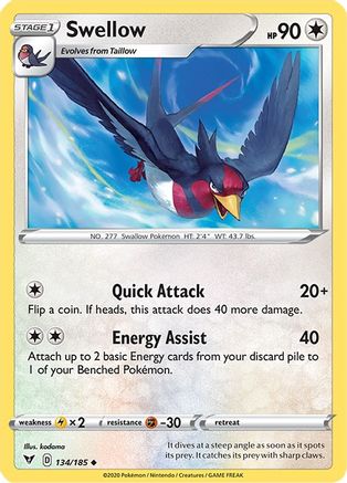 Swellow 134/185/185 - Uncommon