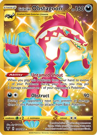 Galarian Obstagoon (Secret) 198/185/185 - Secret Rare - Holofoil