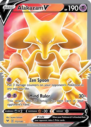 Alakazam V (Full Art) 172/185/185 - Ultra Rare - Holofoil
