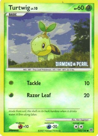 Turtwig 103/130 - Promo - Reverse Holofoil