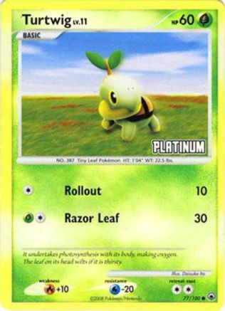 Turtwig 077/100 - Promo - Reverse Holofoil