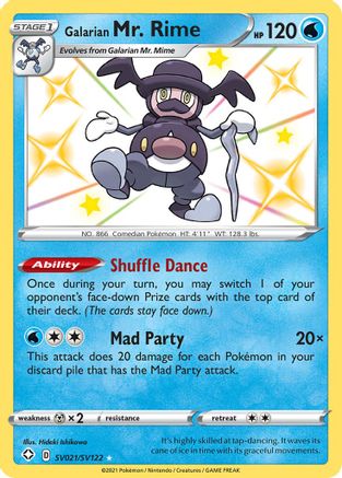 Galarian Mr. Rime SV021/SV122/122 - Shiny Holo Rare - Holofoil