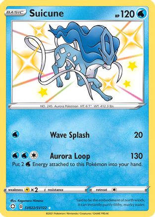 Suicune SV022/SV122/122 - Shiny Holo Rare - Holofoil
