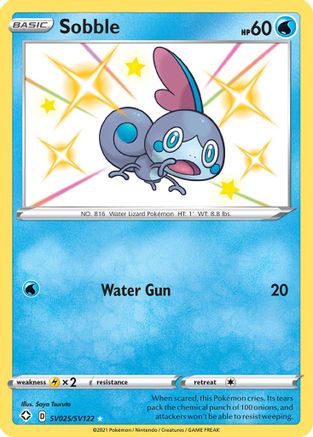 Sobble SV025/SV122/122 - Shiny Holo Rare - Holofoil