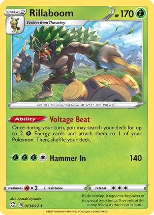 Rillaboom 013/072/72 - Holo Rare - Holofoil