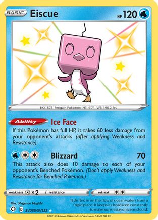 Eiscue SV035/SV122/122 - Shiny Holo Rare - Holofoil
