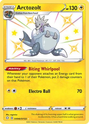 Arctozolt SV046/SV122/122 - Shiny Holo Rare - Holofoil