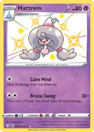 Hattrem SV055/SV122/122 - Shiny Holo Rare - Holofoil